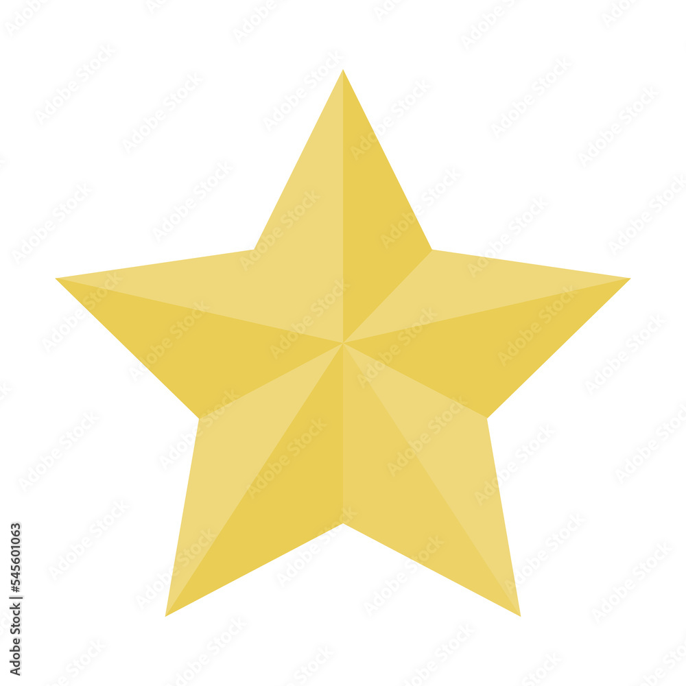 Fototapeta premium Gold star icon vector isolated