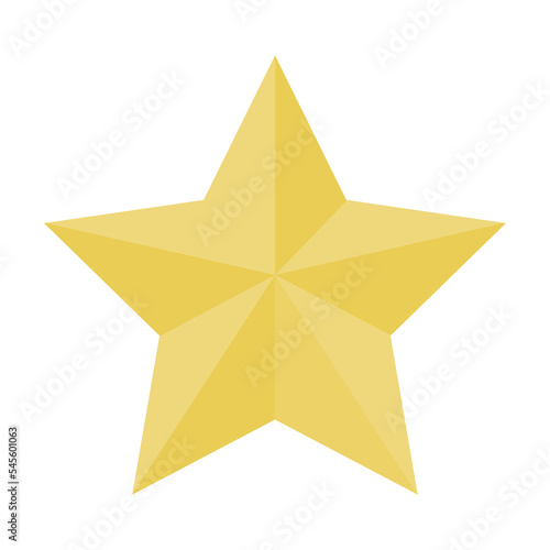 Gold star icon vector isolated