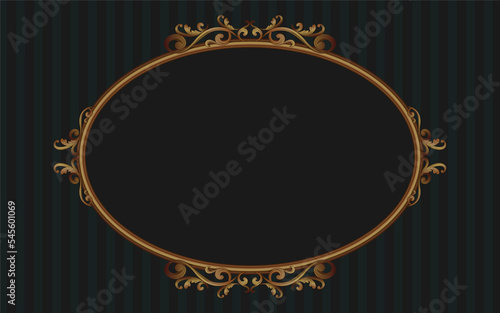 vintage background with golden frame