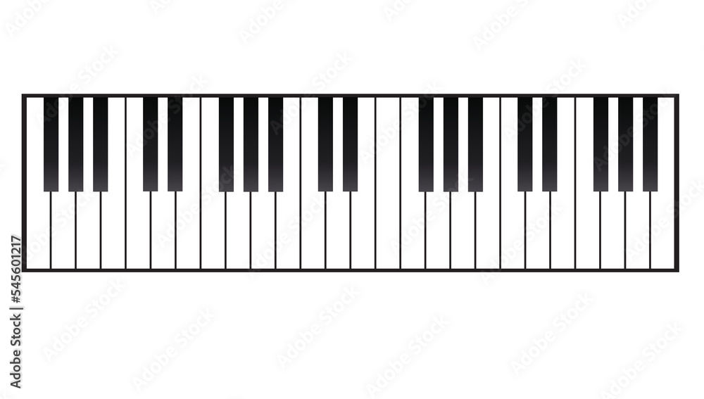 Piano keyboard layout. Piano keys on a white background. Piano key. Stock  Vector | Adobe Stock