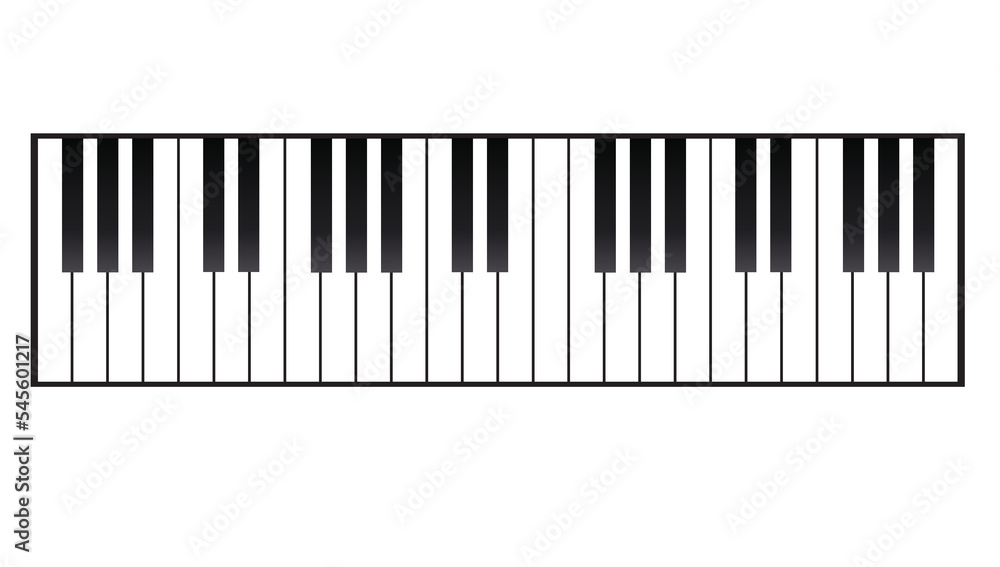 Piano keyboard layout. Piano keys on a white background. Piano key. Piano keyboard layout. Piano keys on a white background. Piano key.