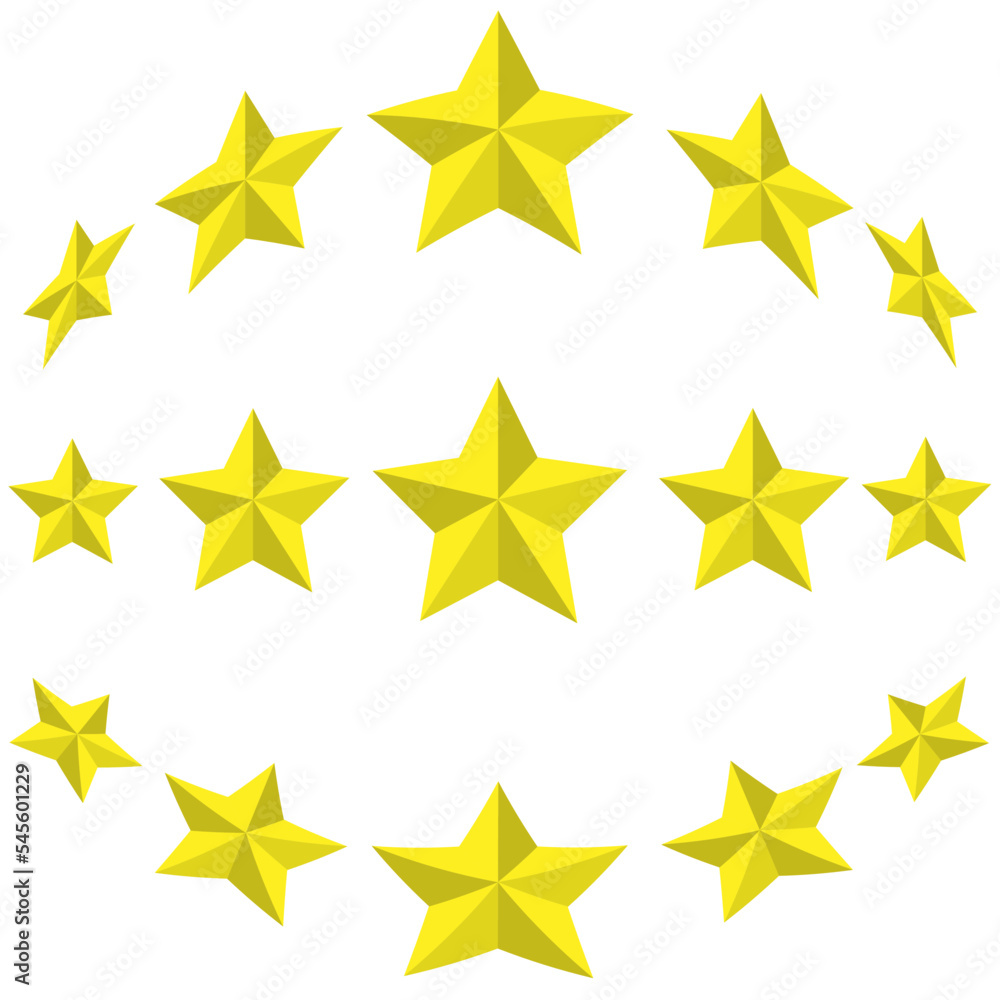 Yellow star group icon vector isolated Yellow star group icon vector isolated