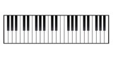 Piano keyboard layout. Piano keys on a white background. Piano key.