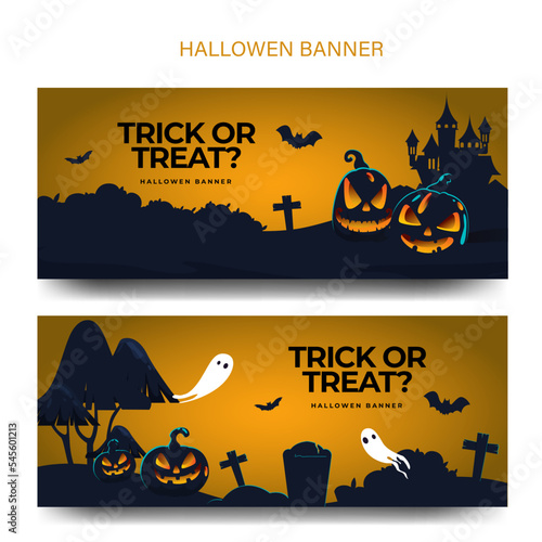 banner Hallowen trick or treat