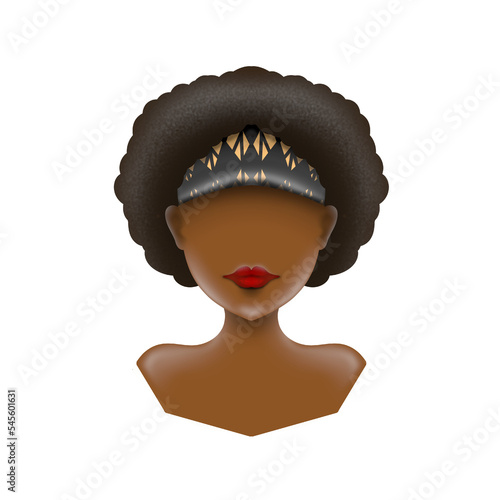 Illustration of a black female character for the Black Awareness Day event. photo