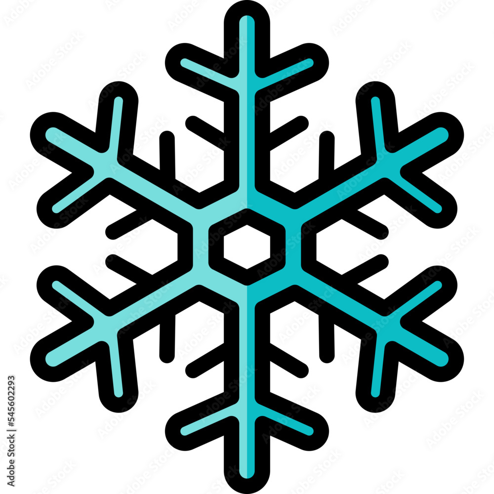 snowflake filled outline icon snowflake filled outline icon