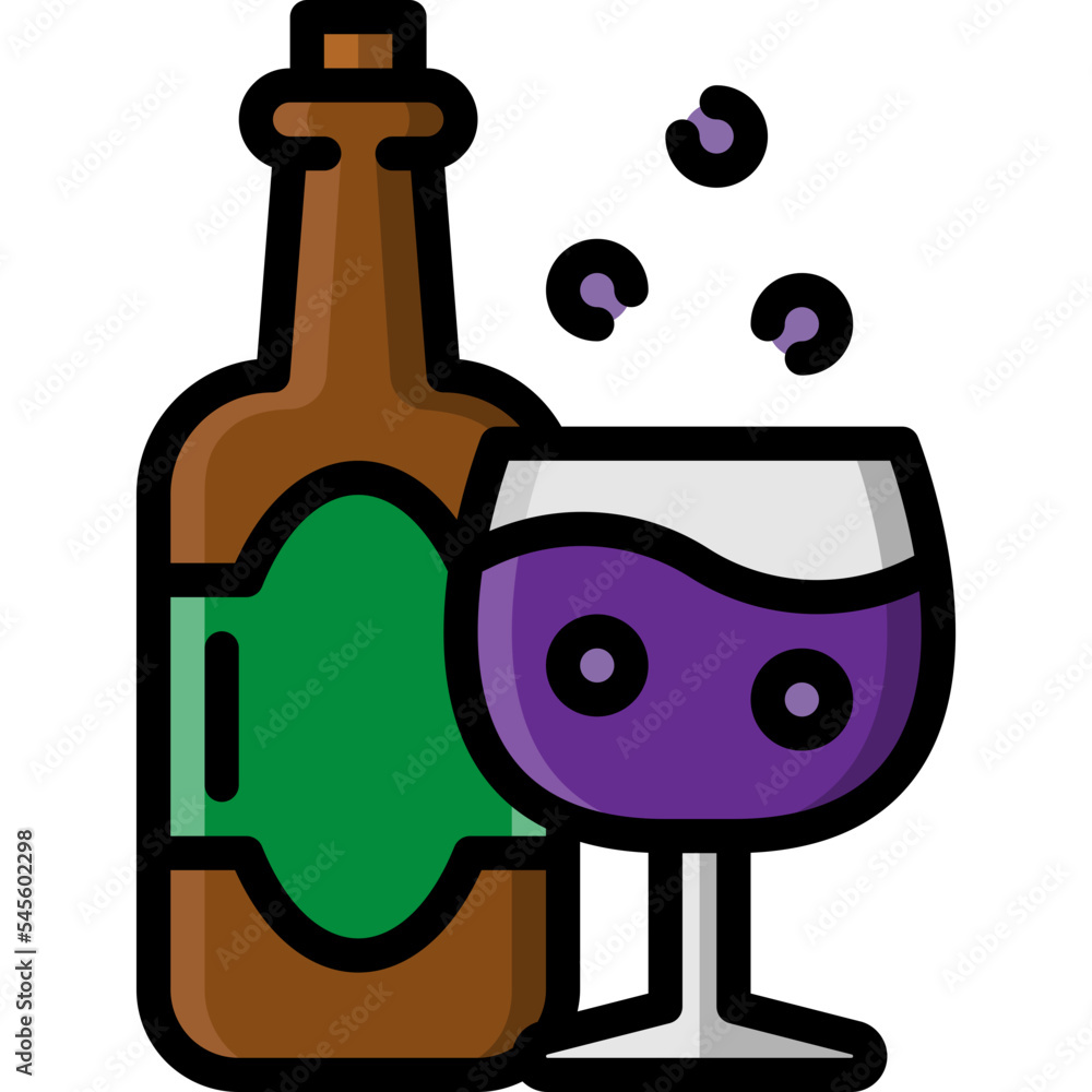 wine filled outline icon wine filled outline icon