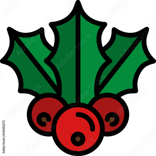 mistletoe filled outline icon