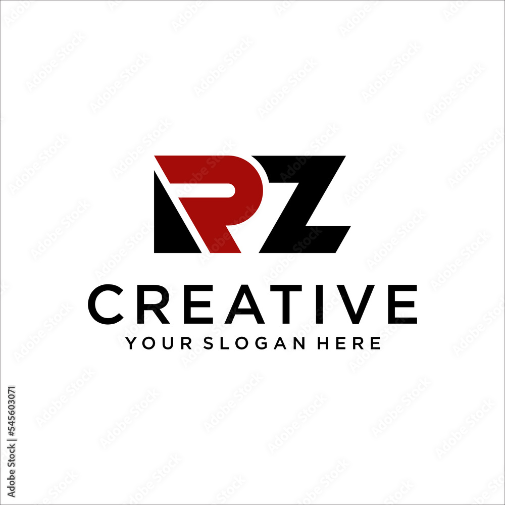 initial letter ZR logo design. vector logo for business and company identity. initial letter ZR logo design. vector logo for business and company identity.