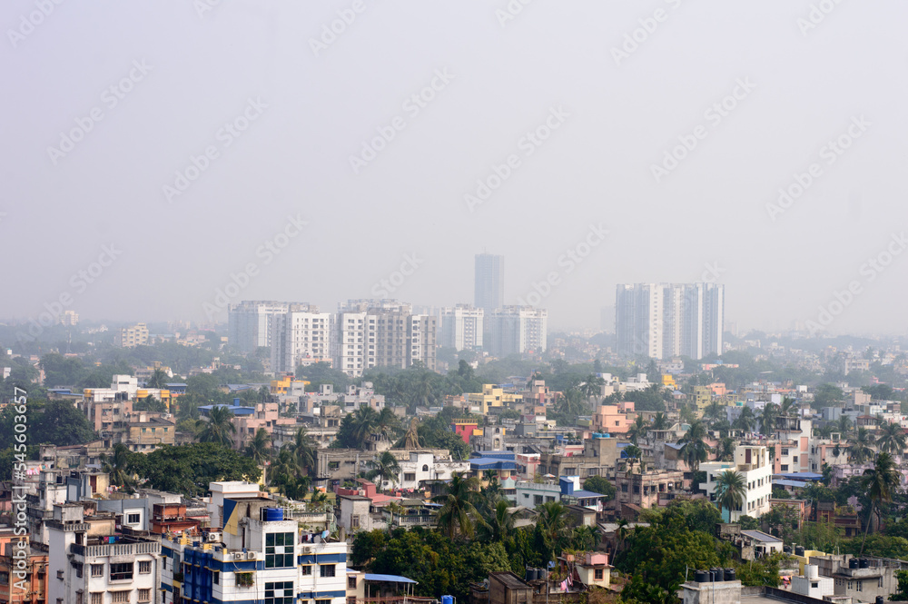 Kolkata City of Joy Skyline View. Landscape Scenery Urban India Cityscape. Architecture Business Travel Tourism Center City. Calcutta West Bengal India South Asia Pacific 13th November 2022