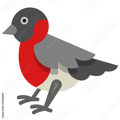 bullfinch bird flat icon