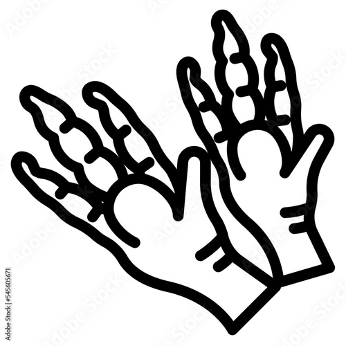 chicken feet line icon