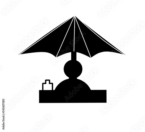 vendor or seller in booth icon