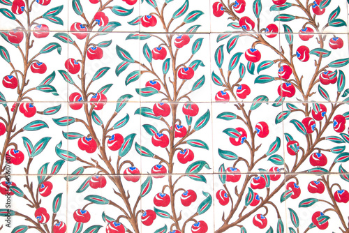 Tile seamless pattern with cherry