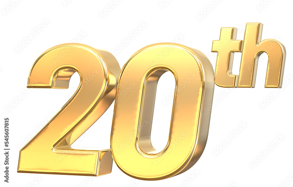 anniversary gold 3d render anniversary gold 3d render