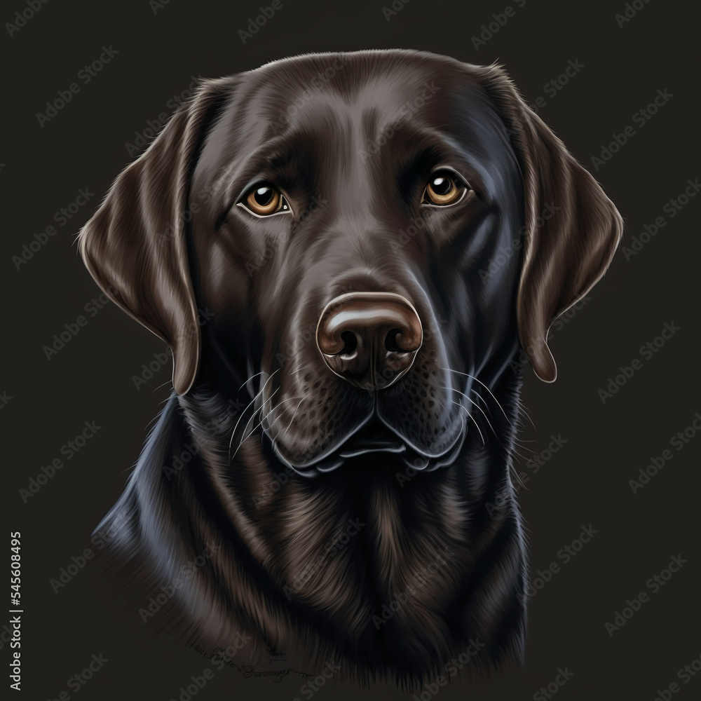 Labrador retriever vector. Generative AI Labrador retriever vector. Generative AI