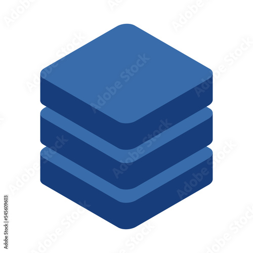 Database storage icon isometric, internet network server cloud data symbol, connection system vector illustration