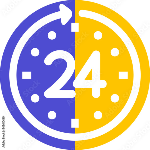 24時間の時計のアイコン