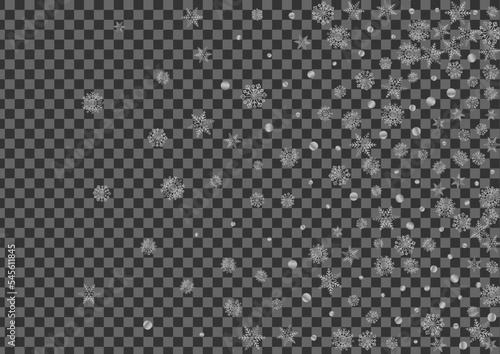 Grey Dot Background Transparent Vector. Confetti Shine Pattern. Silver Snow Wintry. Luminous Isolated Illustration.