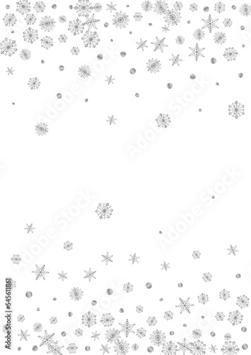 Metal Flake Background White Vector. Snow Glitter Texture. Luminous Confetti Decoration. Silver Snowy Pattern.
