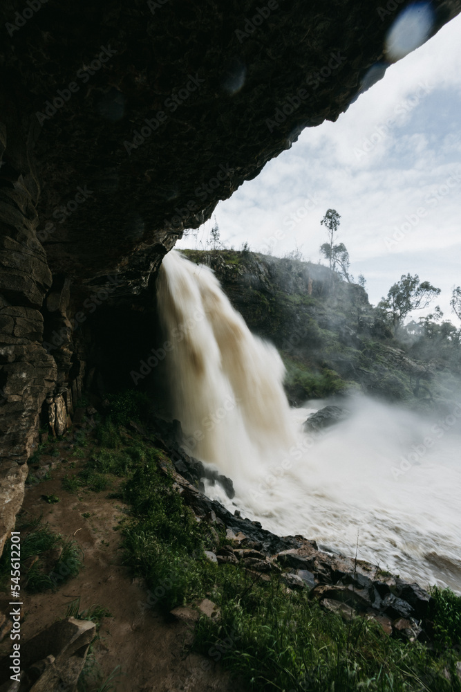 Paddy's River Falls, waterfall after heavy rain in NSW, Australia