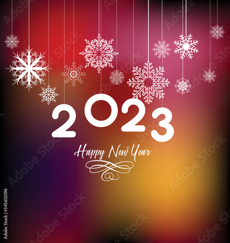 Happy new year 2023. luxury Christmas background design for greeting card, discount poster or sale banner