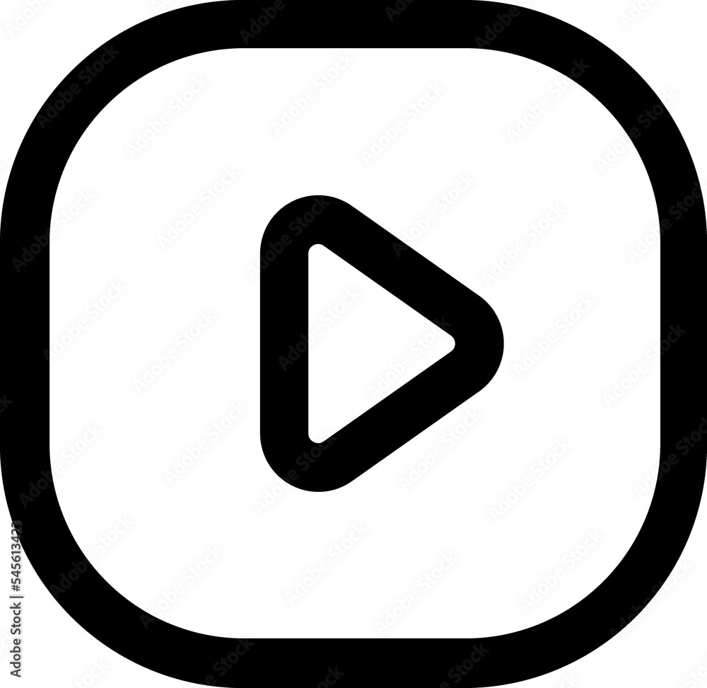 Play button line icon Play button line icon