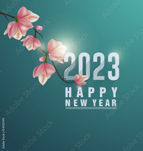 Happy new year 2023. luxury Christmas background design for greeting card, discount poster or sale banner