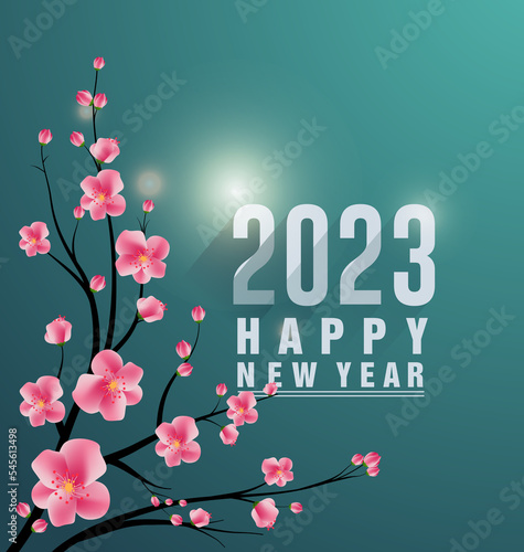 Happy new year 2023. luxury Christmas background design for greeting card, discount poster or sale banner