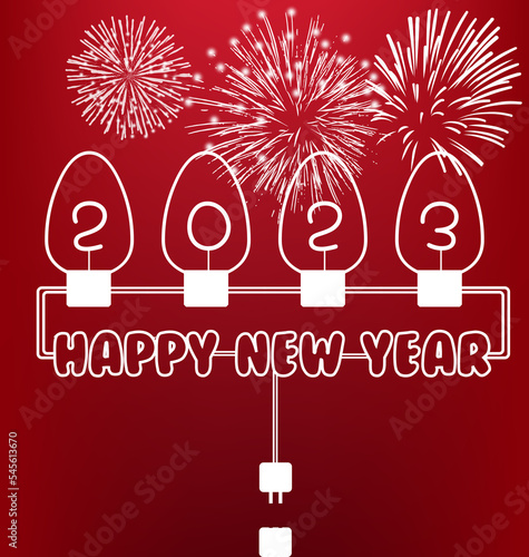 Happy new year 2023. luxury Christmas background design for greeting card, discount poster or sale banner