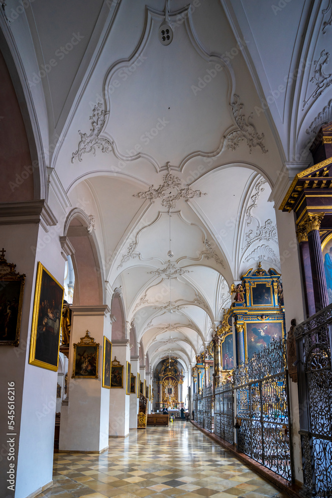 St Peters Church interior view in Munich