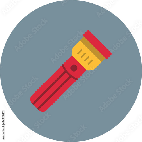 Flashlight Multicolor Circle Flat Icon