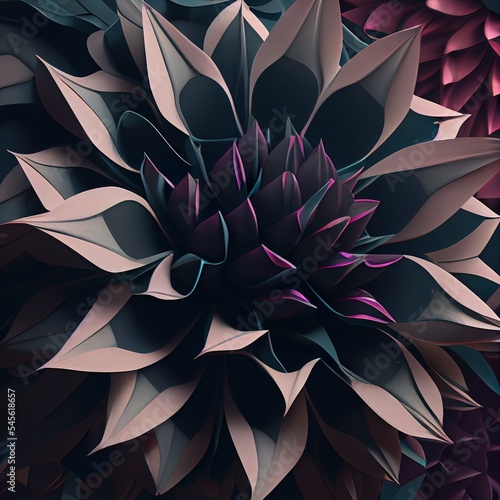 abstract geometric flower pattern
