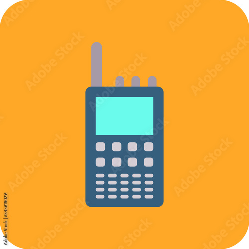Walkie Talkie Multicolor Round Corner Flat Icon