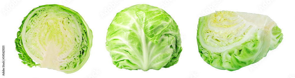 Head of young cabbage, isolated on white background, full depth of field. File contains clipping path. Head of young cabbage, isolated on white background, full depth of field. File contains clipping path.