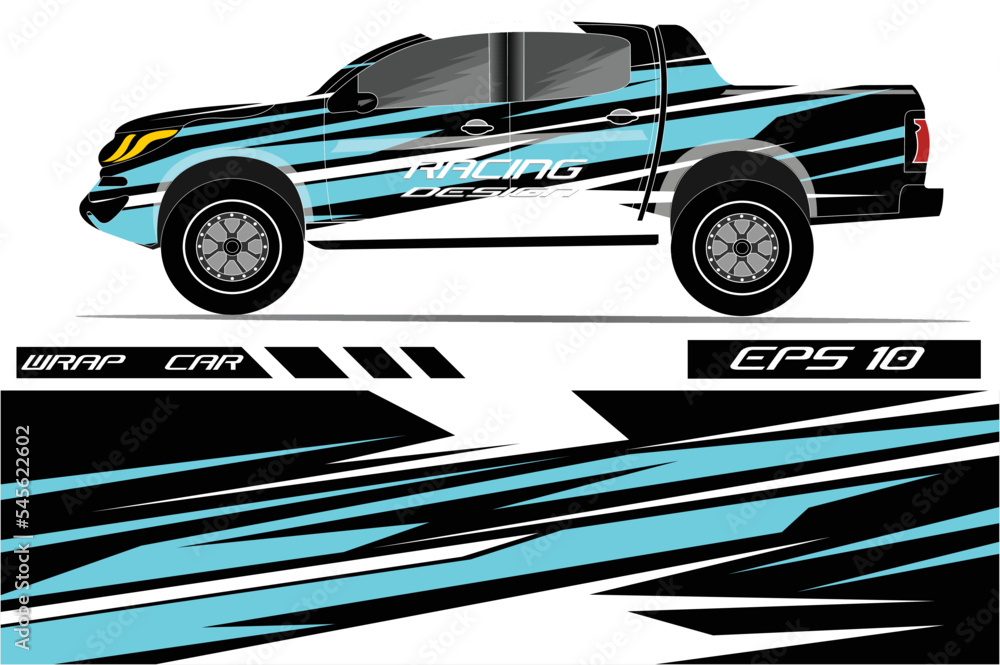 Car wrap graphic racing abstract background for wrap and vinyl sticker