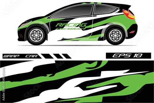 Car wrap graphic racing abstract background for wrap and vinyl sticker