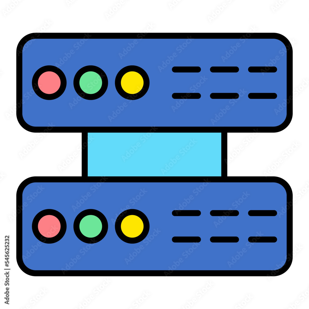Server Filled Line Icon Server Filled Line Icon