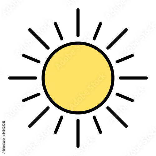 Brightness Filled Line Icon