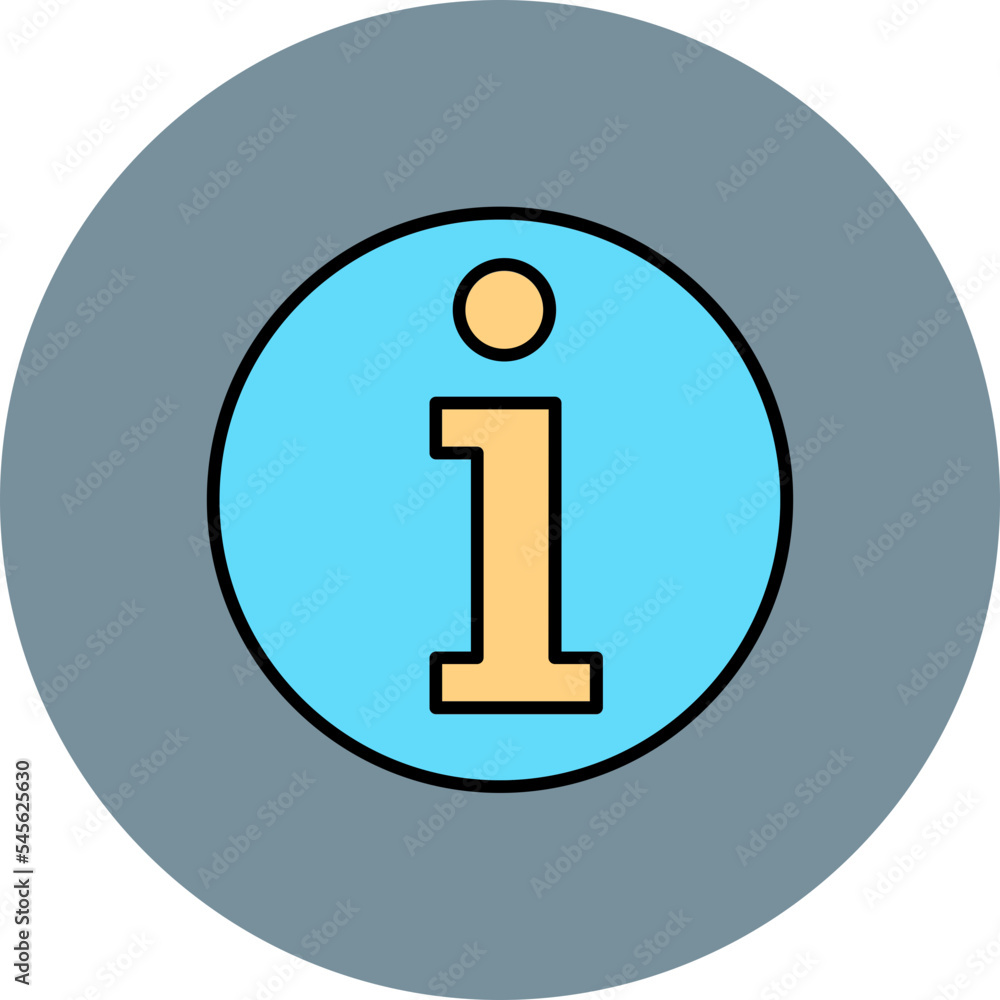 Info Multicolor Circle Filled Line Icon Info Multicolor Circle Filled Line Icon