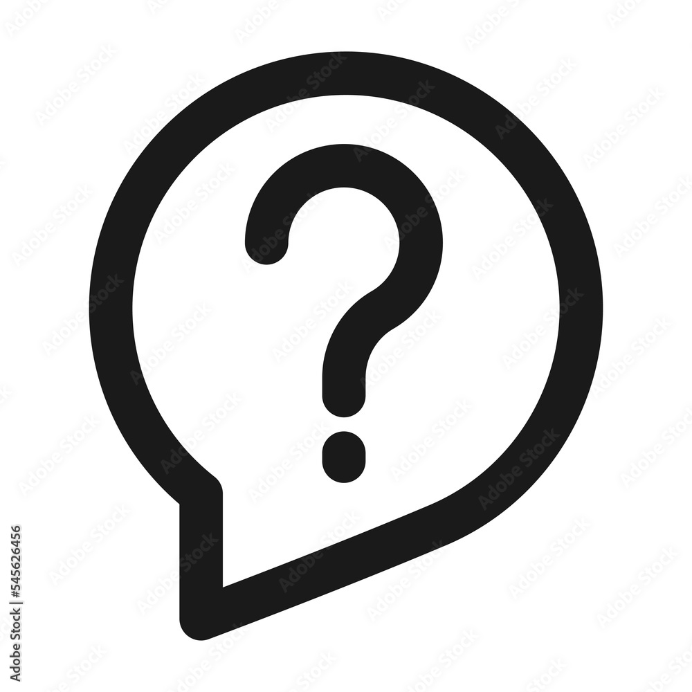 Question mark bubbles sign outline icon. Faq questionnaire Vector illustration. Question mark bubbles sign outline icon. Faq questionnaire Vector illustration.