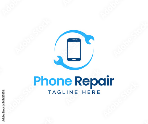 Cell phone Repair Logo. Mobile Repair Logo