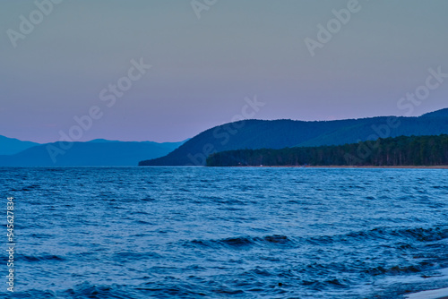 Sunset on Lake Baikal in the Barguzin Bay. Republic of Buryatia, Maksimikha settlement. © rdv27