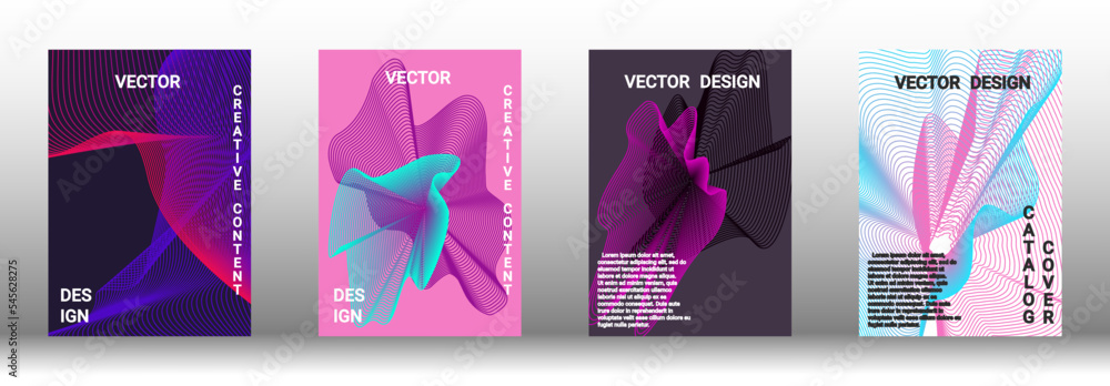 A set of modern abstract covers with abstract gradient linear waves. A set of modern abstract covers with abstract gradient linear waves.