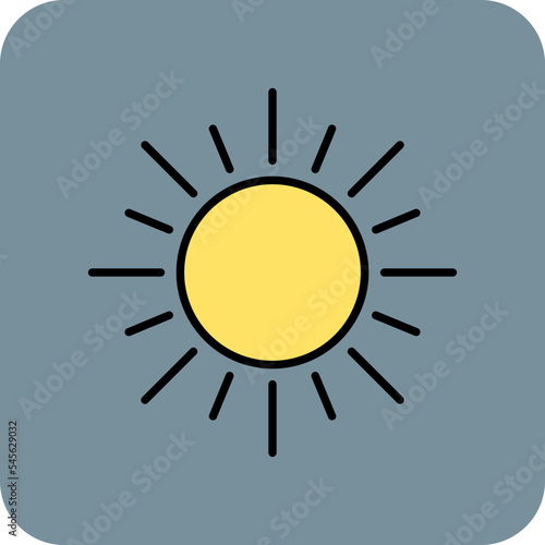 Brightness Multicolor Round Corner Filled Line Icon
