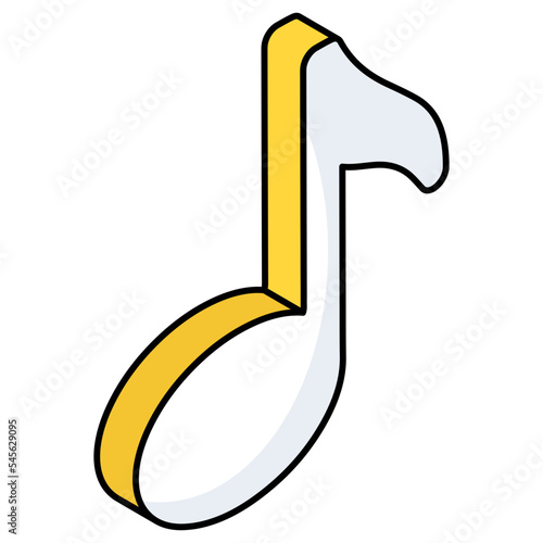 Perfect design icon of music note