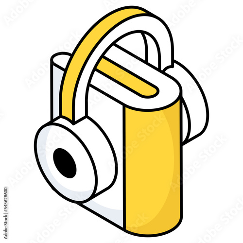 Creative design icon of audiobook