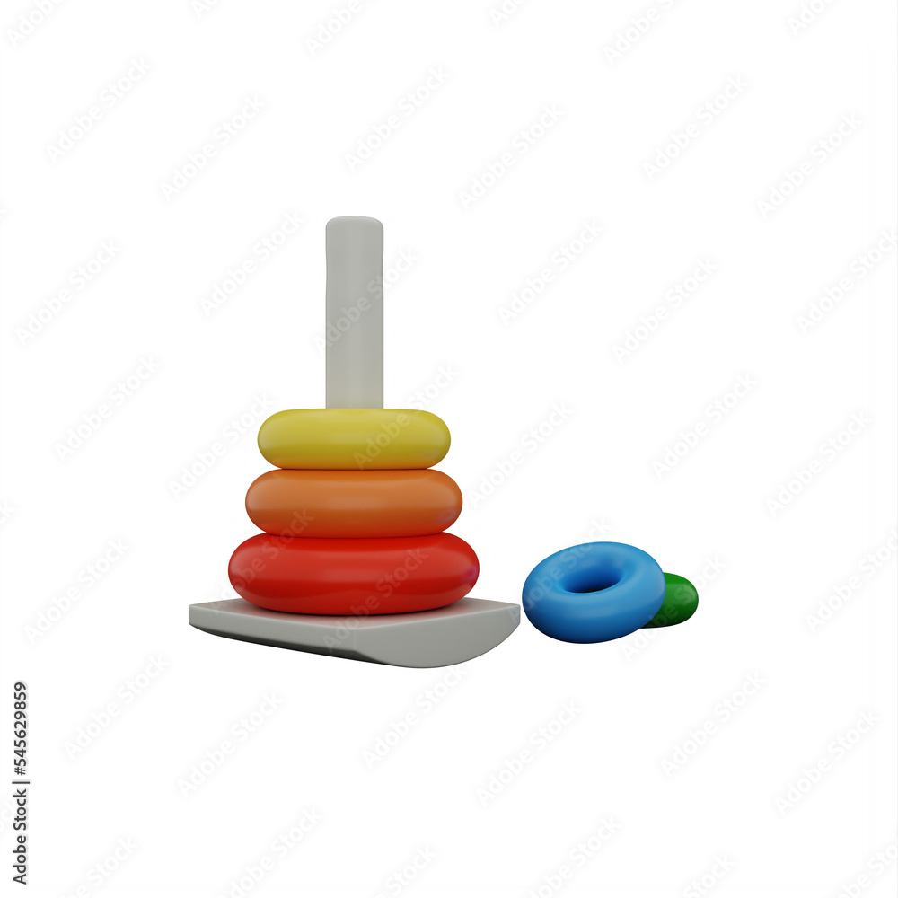 Wooden pyramid children's toy made of colorful rings Wooden pyramid children's toy made of colorful rings