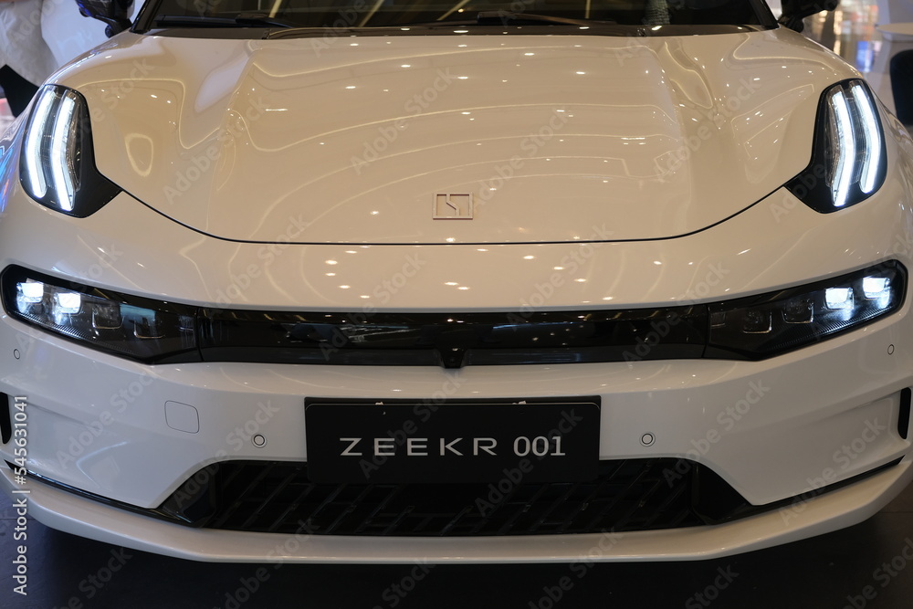 Shanghai China November 13th 2022 front of ZEEKR 001 car. A