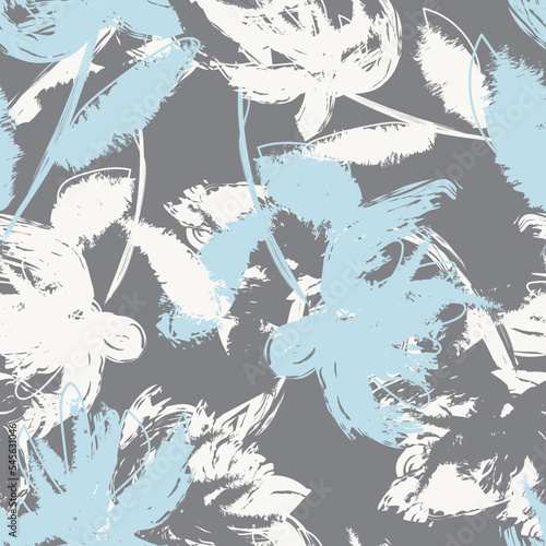 Floral Brush strokes Seamless Pattern Design